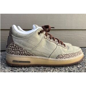 NIKE AIR JORDAN FORCE III 3 LS RETRO AJF OG FUSION REED OAK CEMENT MEN'S 10.5